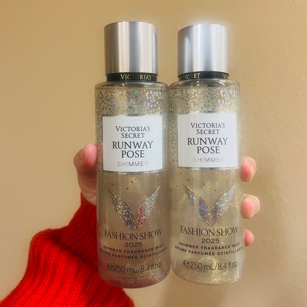NEW 2 Victoria's Secret RUNWAY POSE SHIMMER MIST, 8.4 OZ